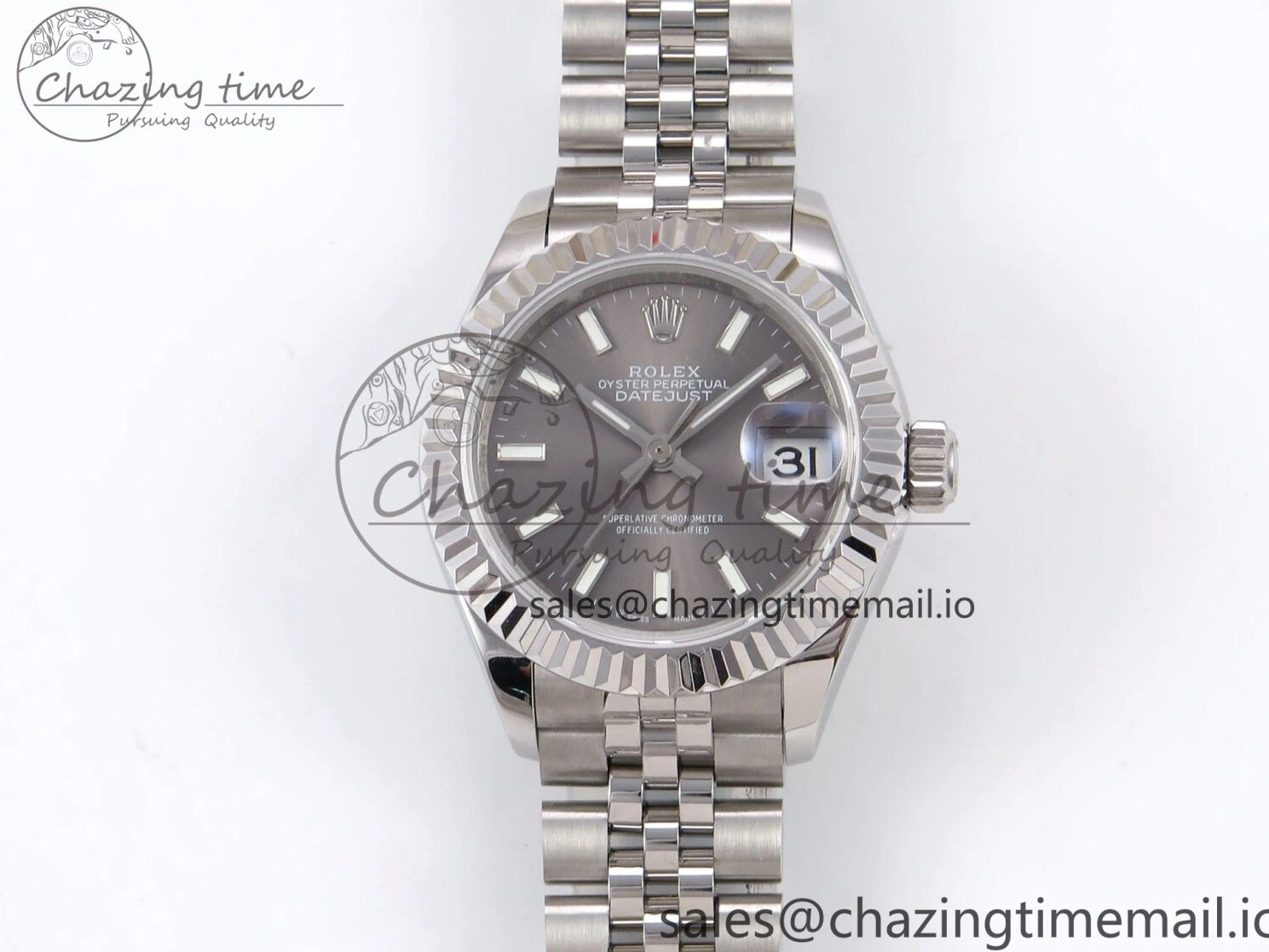MiroTime 0425 Fashionable DateJust 28MM 279174 SS GMF 1:1 Best Edition 904L Steel Gray Stick Dial on Jubilee Bracelet A 1138